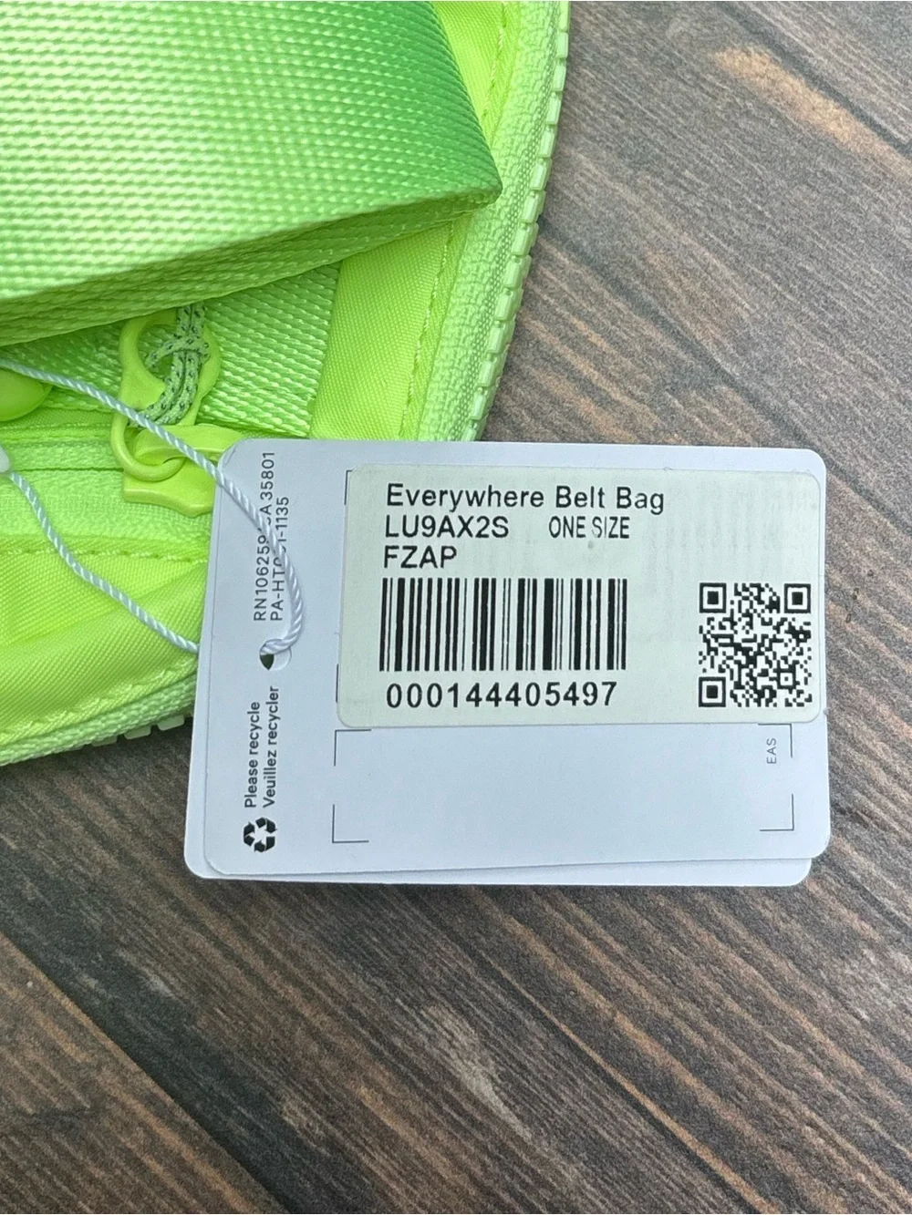 NWT Lululemon Everywhere Belt Bag In Faded Zap